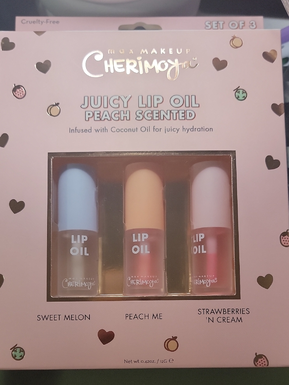 Juicy Lip Oil Set - Pink, Peach, Blue